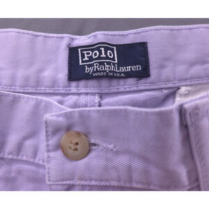 Polo Ralph Lauren Shorts 29 Lavender Purple Pleated Chino Made in USA